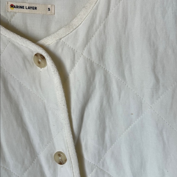 Marine Layer ivory quilted tiff relaxed fit jacket - Picture 6 of 11